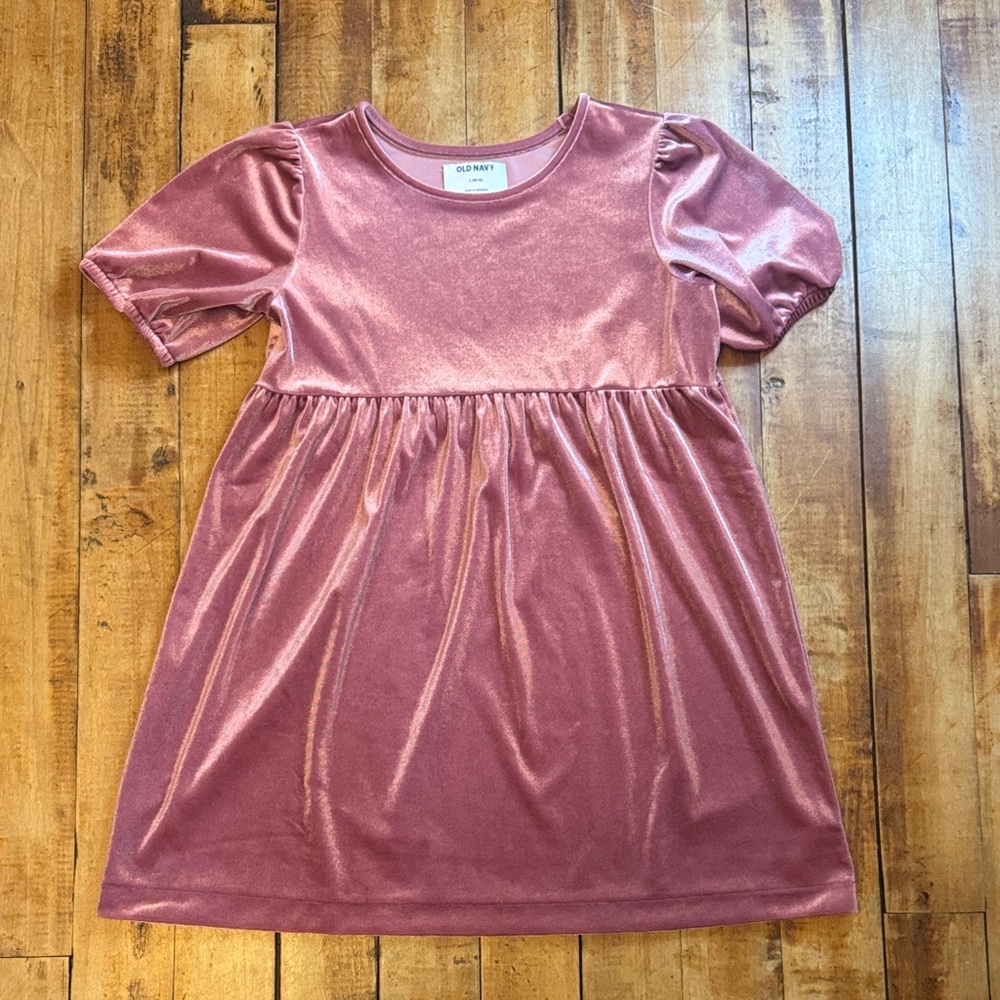Old Navy pink dress size 10 to 12 velvet dress Easter spring